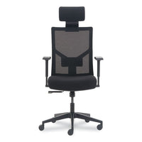 Mesh Back Molded Foam Task Chair, Supports Up To 275 Lb, Black Seat-back