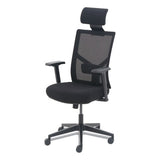 Mesh Back Molded Foam Task Chair, Supports Up To 275 Lb, Black Seat-back