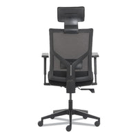 Mesh Back Molded Foam Task Chair, Supports Up To 275 Lb, Black Seat-back