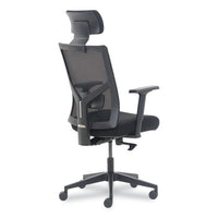 Mesh Back Molded Foam Task Chair, Supports Up To 275 Lb, Black Seat-back