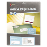 White Laser-inkjet Shipping And Address Labels, Inkjet-laser Printers, 2 X 4, White, 10-sheet, 250 Sheets-box