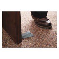 Big Foot Doorstop, No Slip Rubber Wedge, 2.25w X 4.75d X 1.25h, Gray, 2-pack