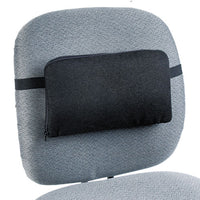 Deluxe Lumbar Support Cushion With Memory Foam, 12.5w X 2.5d X 7.5h, Black