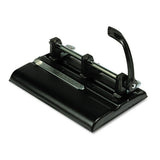 40-sheet Lever Action Two- To Seven-hole Punch, 13-32" Holes, Black