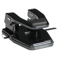 40-sheet Heavy-duty Two-hole Punch, 9-32" Holes, Padded Handle, Black