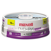 Dvd+rw Discs, 4.7gb, 4x, Spindle, Silver, 15-pack