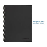 Wirebound Business Notebook, Wide-legal Rule, Black Cover, 11 X 8.5, 80 Sheets