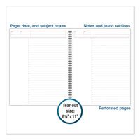 Wirebound Guided Business Notebook, Action Planner, Dark Gray, 11 X 8.5, 80 Sheets