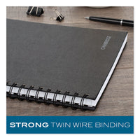 Hardbound Notebook W- Pocket, 1 Subject, Wide-legal Rule, Black Cover, 11 X 8.5, 96 Sheets