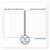Wirebound Action Planner Business Notebook, Dark Gray, 9.5 X 7.5, 80 Sheets