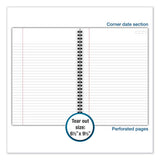 Wirebound Business Notebook, Wide-legal Rule, Black Cover, 9.5 X 6.68, 80 Sheets