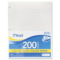 Filler Paper, 3-hole, 8.5 X 11, Narrow Rule, 200-pack