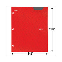Two-pocket Stay-put Plastic Folder, 11 X 8.5, Assorted, 4-pack