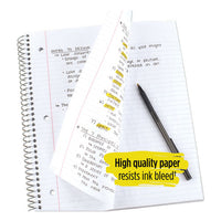 Wirebound Notebook, 1 Subject, Medium-college Rule, Green Cover, 11 X 8.5, 100 Sheets