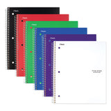 Wirebound Notebook, 1 Subject, Medium-college Rule, Black Cover, 11 X 8.5, 100 Sheets