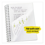 Wirebound Notebook, 1 Subject, Medium-college Rule, Black Cover, 11 X 8.5, 100 Sheets
