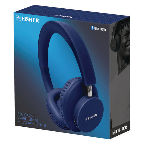 Silicone Wireless Headphones, Blue