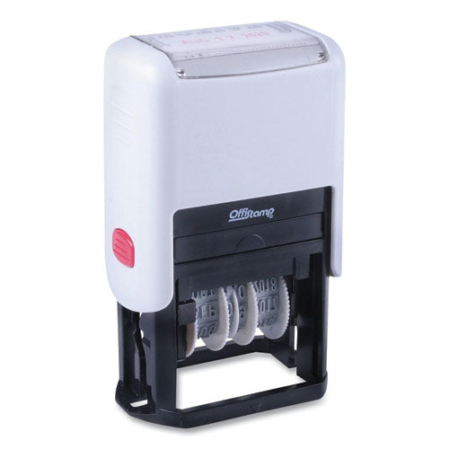 Self-inking Message Stamp With Blank "by" Line, 12 Years, Received, 1.63" X 0.88", Black-red Ink