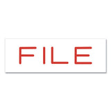 Pre-inked Message Stamp, File, 1.63" X 0.38", Red Ink