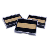 Un-inked Replacement Pad For Self-inking Stamps, One-color, Compatible With Black Ink Only, 1.13 X 0.75, 3-pack