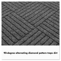 Ecoguard Diamond Floor Mat, Single Fan, 36 X 72, Charcoal