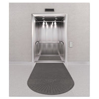 Ecoguard Diamond Floor Mat, Single Fan, 48 X 96, Charcoal