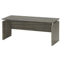 Medina Series Laminate Credenza, 72w X 20d X 29.5h, Gray Steel