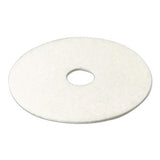 Super Polish Floor Pad 4100, 12" Diameter, White, 5-carton