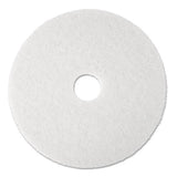 Super Polish Floor Pad 4100, 13" Diameter, White, 5-carton