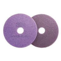 Diamond Floor Pads, Burnish-buff, 16" Diameter, Purple, 5-carton