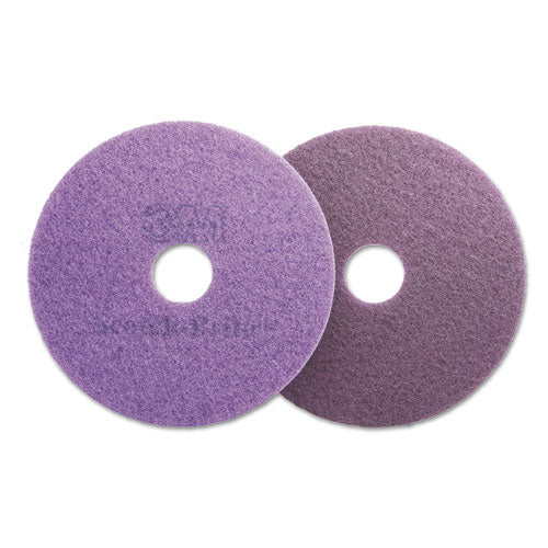 Diamond Floor Pads, Burnish-buff, 16" Diameter, Purple, 5-carton