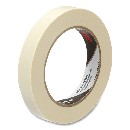 Value Masking Tape 101+, 3" Core, 0.70" X 60 Yds, Tan, 12-pack