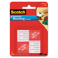 Precut Foam Mounting 1" Squares, Double-sided, Removable, 16-pack