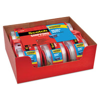 3850 Heavy-duty Packaging Tape With Dispenser, 1.5" Core, 1.88" X 66.66 Ft, Clear, 6-pack