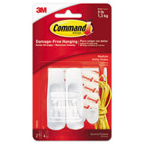 General Purpose Hooks, Medium, 3 Lb Cap, White, 2 Hooks And 4 Strips-pack