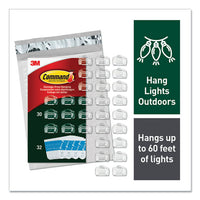 All Weather Hooks And Strips, Plastic, Small, 30 Clips And 32 Strips-pack