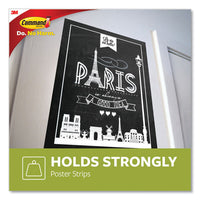 Poster Strips, Small, 0.63" X 1.75", White, 104-pack