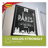 Poster Strips, Small, 0.63" X 1.75", White, 104-pack