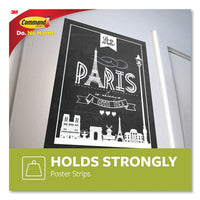 Poster Strips, 0.63" X 1.75", White, 136-pack