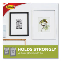 Picture Hanging Strips, Removable, Medium, 0.63" X 2.75", White, 22 Pairs-pack