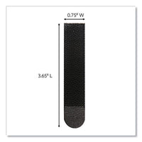 Bath Picture Hanging Strips, Large, Removable, 0.75" X 3.65", Black, 12 Pairs-pack