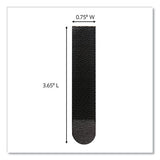 Bath Picture Hanging Strips, Large, Removable, 0.75" X 3.65", Black, 12 Pairs-pack