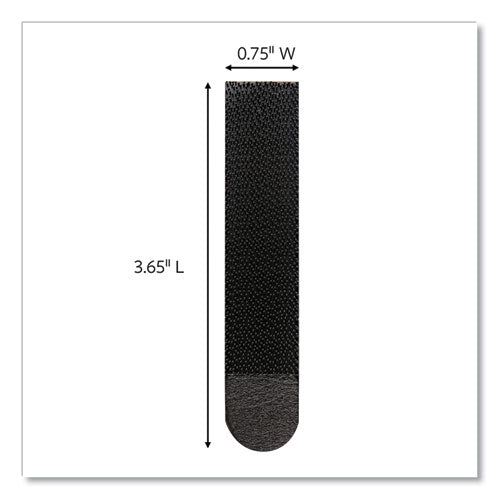 Bath Picture Hanging Strips, Large, Removable, 0.75" X 3.65", Black, 12 Pairs-pack