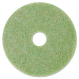 Low-speed Topline Autoscrubber Floor Pads 5000, 17" Diameter, Green-nge, 5-ct