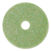 Low-speed Topline Autoscrubber Floor Pads 5000, 20" Diameter, Green-amber, 5-carton