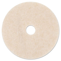 Ultra High-speed Topline Floor Burnishing Pads 3200, 20" Dia., White-amber, 5-ct
