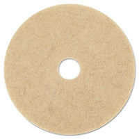 Ultra High-speed Natural Blend Floor Burnishing Pads 3500, 21" Dia., Tan, 5-ct