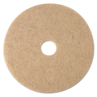 Ultra High-speed Natural Blend Floor Burnishing Pads 3500, 21" Dia., Tan, 5-ct