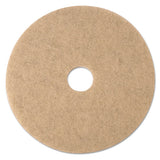 Ultra High-speed Natural Blend Floor Burnishing Pads 3500, 21" Dia., Tan, 5-ct