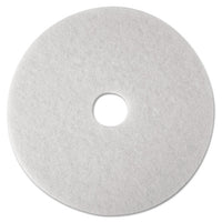 Super Polish Floor Pads 4100, 27" Diameter, White, 5-carton